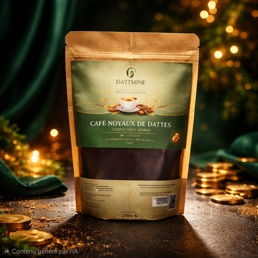 café de dattes naturel fumant dans une tass