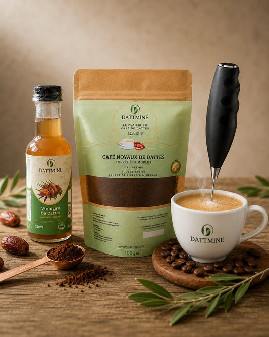 Café de Dattes Sans Caféine & Mousseur à Lait – Dattmine